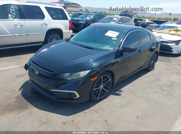 19XFC2F6XKE043974 2019 HONDA CIVIC Black წინა მარცხენა ხედი სამი მეოთხედიდან