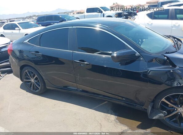 19XFC2F6XKE043974 2019 HONDA CIVIC Black უკანა სალონის ხედი