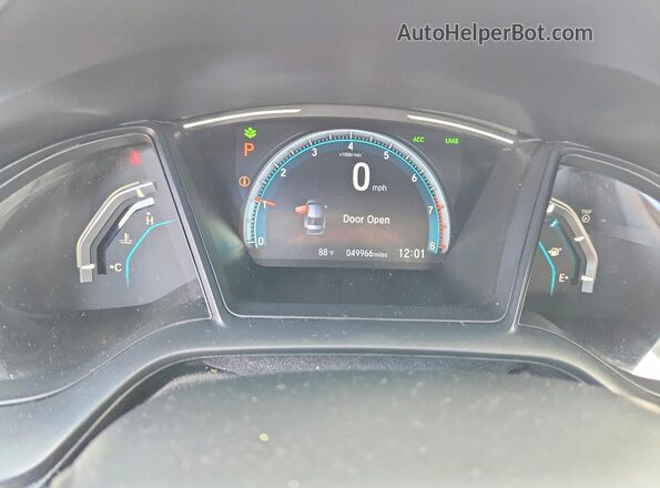 19XFC2F6XKE050360 2019 HONDA CIVIC Gray Instrument cluster view