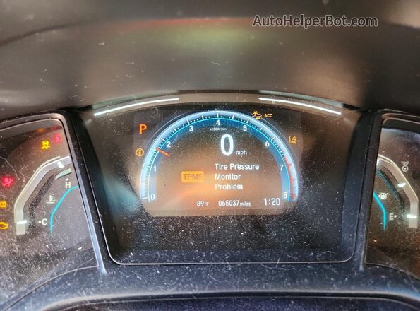 19XFC2F6XLE200081 2020 HONDA CIVIC Red ხელსაწყოთა პანელის ხედი