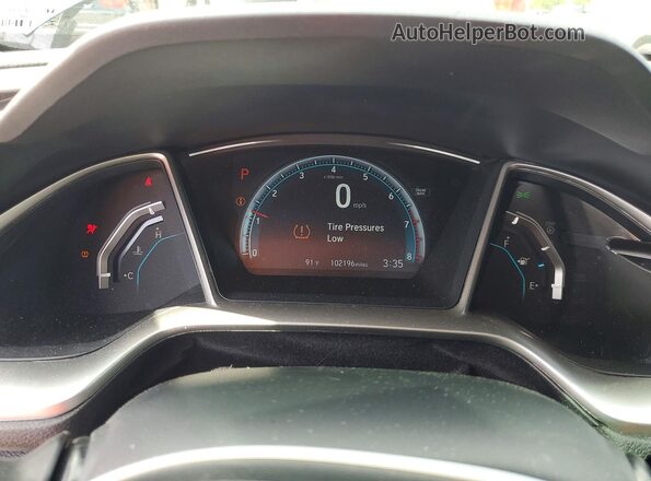 19XFC2F70JE001255 2018 HONDA CIVIC Blue Vista del cuadro de instrumentos