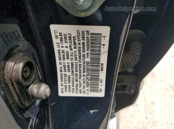 19XFC2F70JE001255 2018 HONDA CIVIC Blue Vista del compartimento del motor