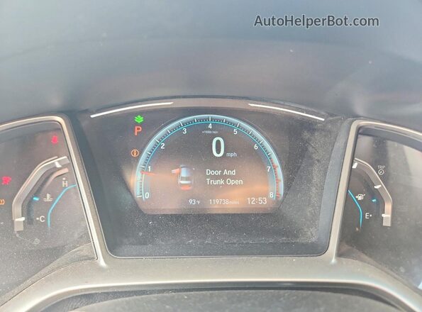 19XFC2F71HE033030 2017 HONDA CIVIC Gray Սարքավորումների վահանակի տեսք