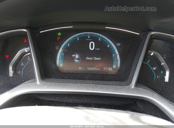19XFC2F71HE058963 2017 HONDA CIVIC Black Հետևի նստատեղերի տեսք