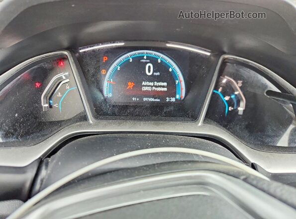 19XFC2F73HE053490 2017 HONDA CIVIC Black Вид щитка приладів
