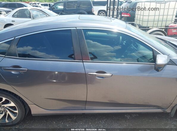 19XFC2F74GE042769 2016 HONDA CIVIC Gray Widok wnętrza z tyłu