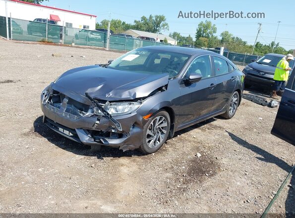 19XFC2F74JE022352 2018 HONDA CIVIC Gray Vista tres cuartos delantera izquierda