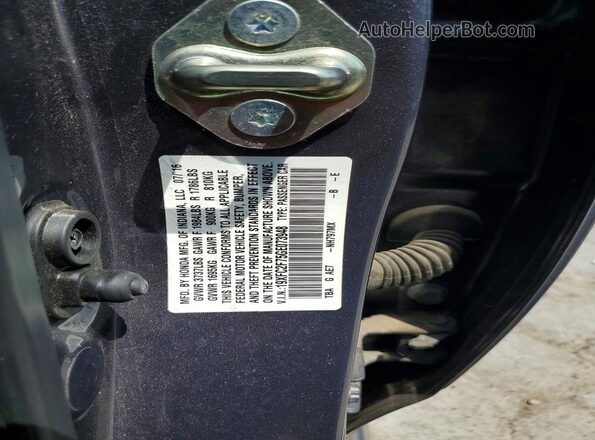 19XFC2F75GE073948 2016 HONDA CIVIC Gray Вид наклейки з VIN-кодом