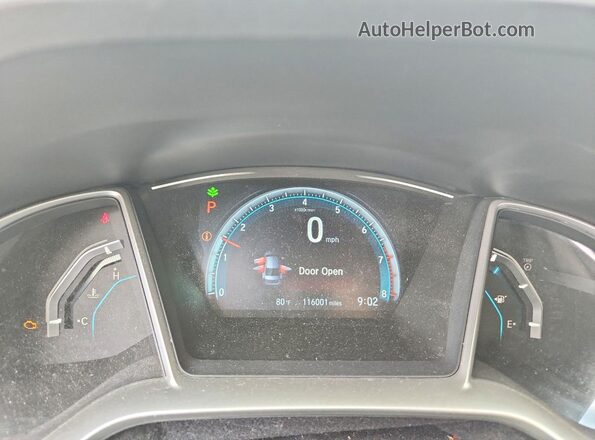 19XFC2F75GE075067 2016 HONDA CIVIC Gray ხელსაწყოთა პანელის ხედი