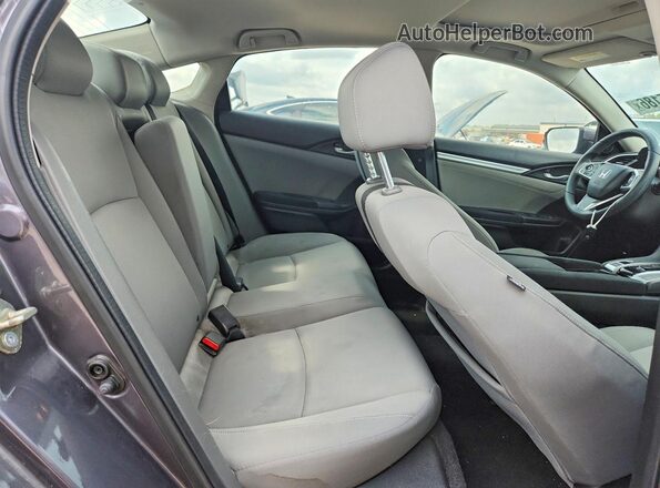 19XFC2F75GE075067 2016 HONDA CIVIC Gray უკანა სავარძლების ხედი