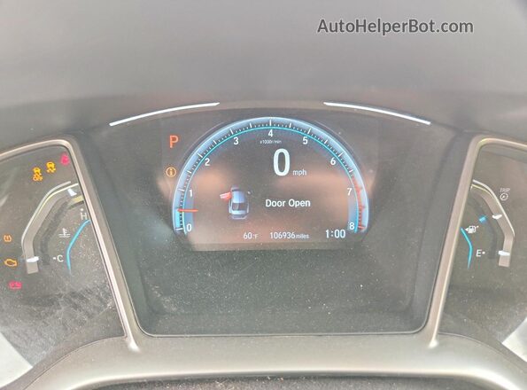 19XFC2F75HE074826 2017 HONDA CIVIC White Vista del cuadro de instrumentos