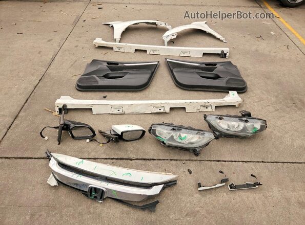19XFC2F75HE074826 2017 HONDA CIVIC White Vista del compartimento del motor