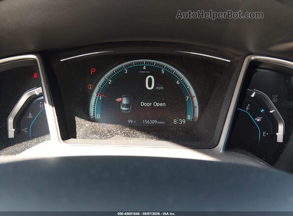 19XFC2F75JE010484 2018 HONDA CIVIC Black Vista de los asientos traseros