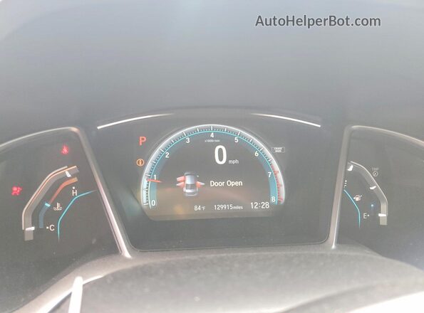 19XFC2F75JE202214 2018 HONDA CIVIC Gray Instrument cluster view