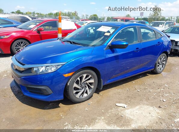19XFC2F76GE006730 2016 HONDA CIVIC Blue Առջևի ձախ երեք քառորդ տեսարան