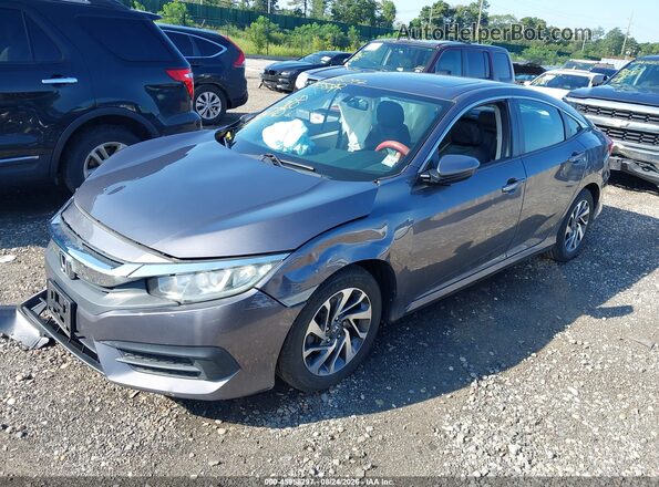 19XFC2F76GE224067 2016 HONDA CIVIC Gray Передня ліва чверть
