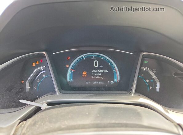 19XFC2F76JE009148 2018 HONDA CIVIC Gray Widok zestawu wskaźników