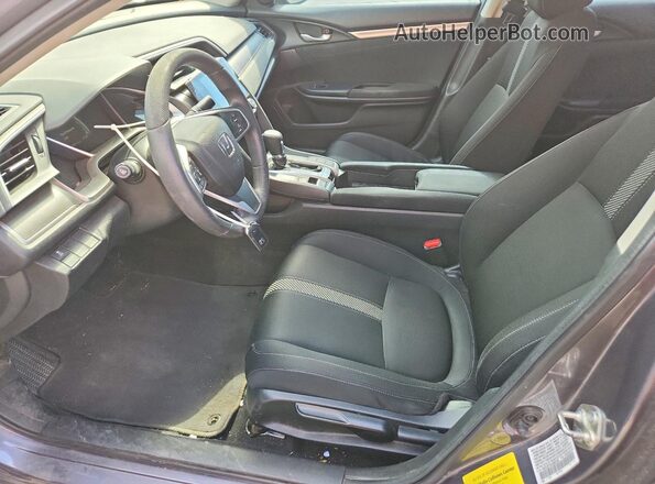 19XFC2F76JE009148 2018 HONDA CIVIC Gray Widok wnętrza z przodu