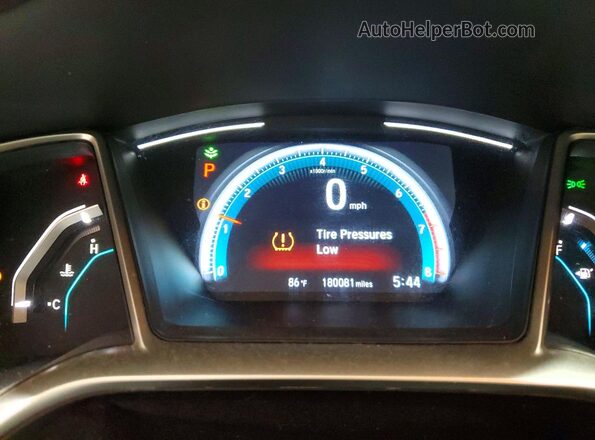 19XFC2F77HE078814 2017 HONDA CIVIC Blue Вид щитка приладів