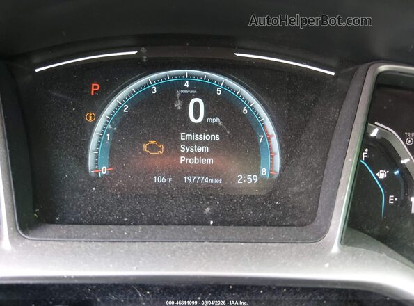 19XFC2F78HE043120 2017 HONDA CIVIC Black Панорамний вид салону 360°
