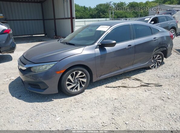 19XFC2F79GE014370 2016 HONDA CIVIC Gray წინა მარცხენა ხედი სამი მეოთხედიდან