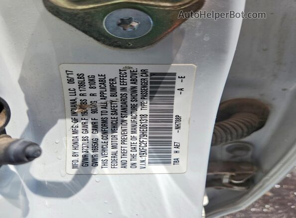 19XFC2F79HE061318 2017 HONDA CIVIC White Widok komory silnika