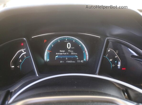 19XFC2F7XGE229725 2016 HONDA CIVIC Gray Vista del cuadro de instrumentos