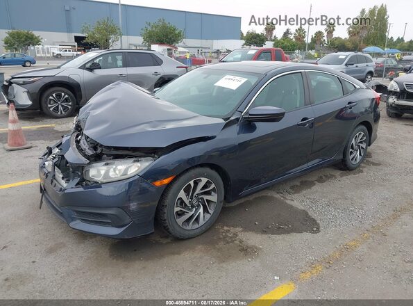19XFC2F7XHE215860 2017 HONDA CIVIC Blue წინა მარცხენა ხედი სამი მეოთხედიდან