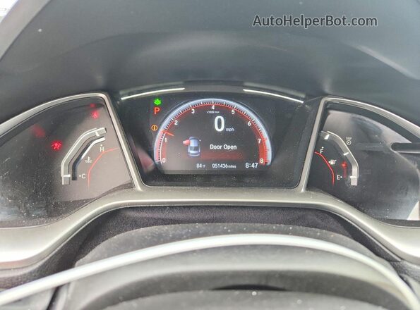 19XFC2F80LE022330 2020 HONDA CIVIC Gray Вид щитка приладів