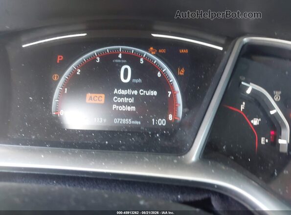 19XFC2F80LE214394 2020 HONDA CIVIC Black Vista de los asientos traseros
