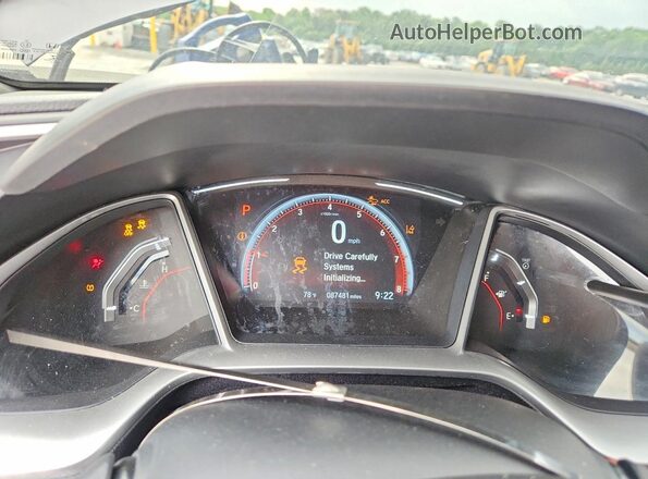 19XFC2F81KE009729 2019 HONDA CIVIC Gray Вид щитка приладів