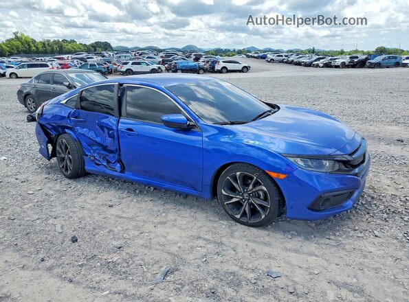 19XFC2F82KE012977 2019 HONDA CIVIC Blue Передня права чверть