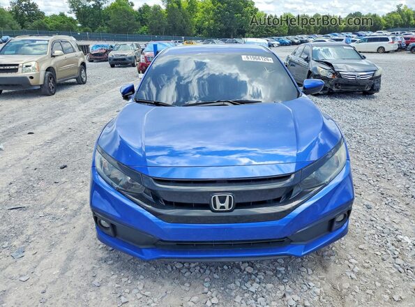 19XFC2F82KE012977 2019 HONDA CIVIC Blue Вид спереду