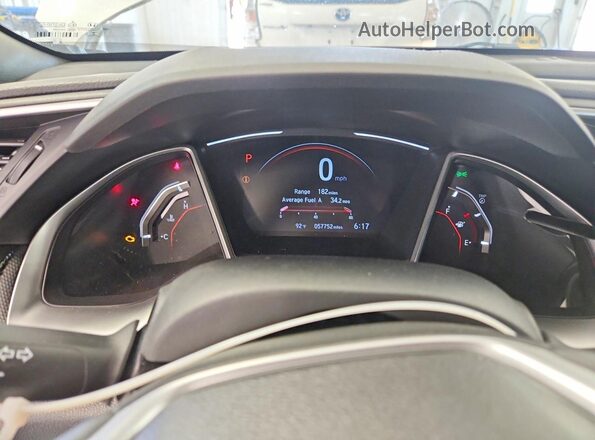19XFC2F82KE019427 2019 HONDA CIVIC White Instrument cluster view