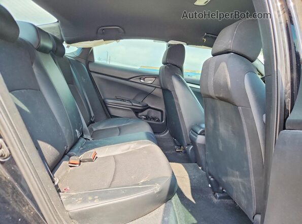 19XFC2F82KE020710 2019 HONDA CIVIC Black Widok tylnych siedzeń