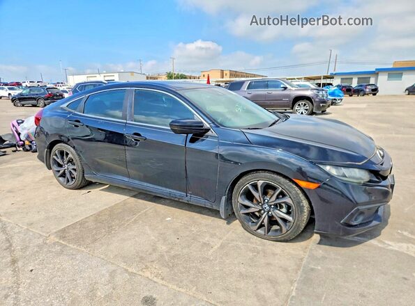 19XFC2F82KE020710 2019 HONDA CIVIC Black Przód prawy