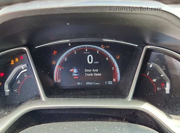 19XFC2F82KE020710 2019 HONDA CIVIC Black Widok zestawu wskaźników