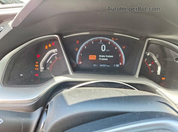 19XFC2F82KE050855 2019 HONDA CIVIC Белый Вид щитка приборов