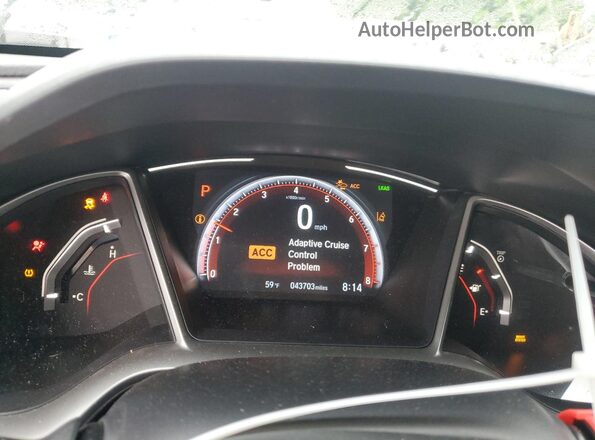 19XFC2F82LE000829 2020 HONDA CIVIC White Widok zestawu wskaźników