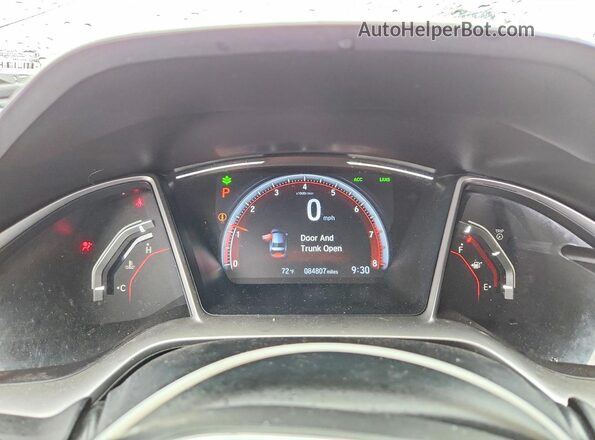 19XFC2F82ME000024 2021 HONDA CIVIC White Vista del cuadro de instrumentos