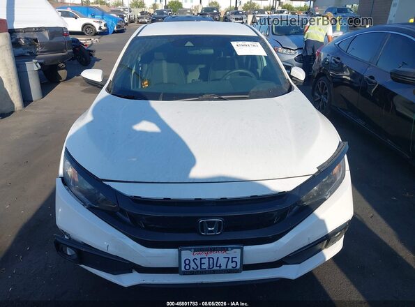 19XFC2F83LE207083 2020 HONDA CIVIC White Widok wnętrza z tyłu