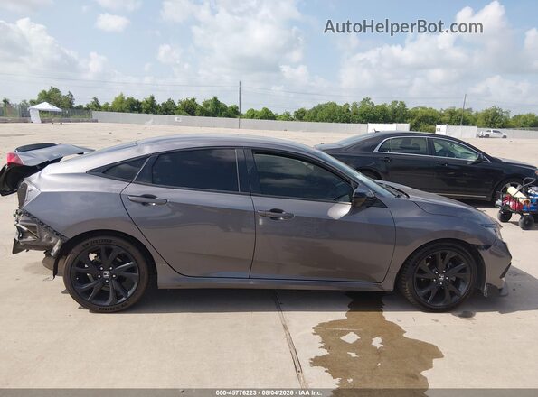 19XFC2F83ME201723 2021 HONDA CIVIC Gray Rear interior view