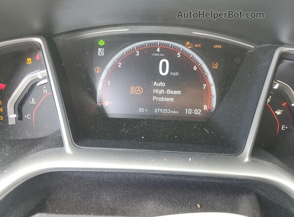 19XFC2F84KE009255 2019 HONDA CIVIC Gray Սարքավորումների վահանակի տեսք