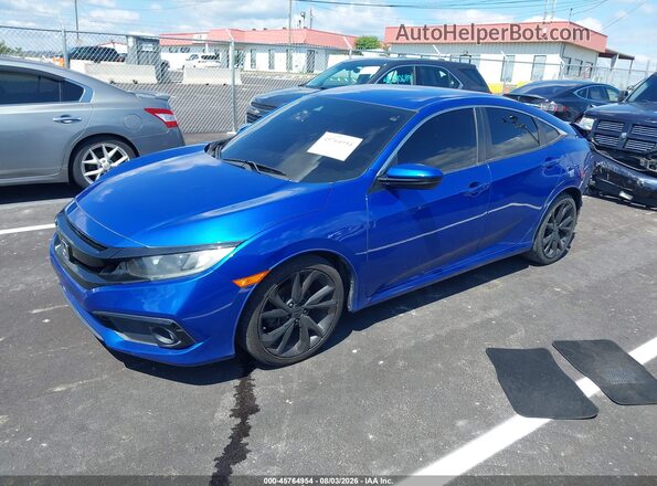 19XFC2F84KE010129 2019 HONDA CIVIC Blue Front left