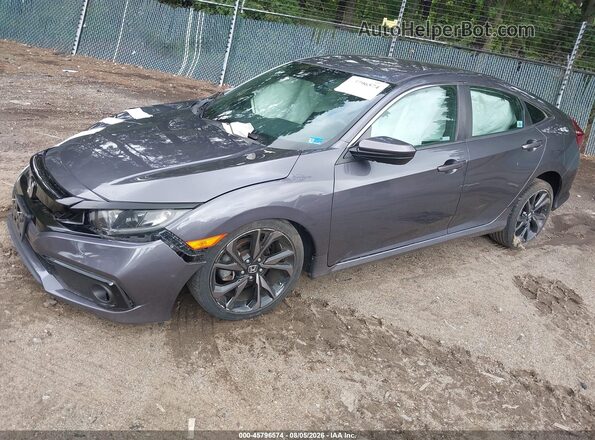 19XFC2F84KE014777 2019 HONDA CIVIC Gray Vista tres cuartos delantera izquierda