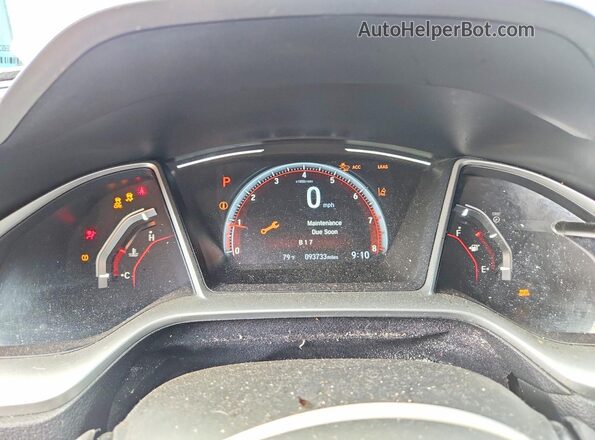 19XFC2F84KE021776 2019 HONDA CIVIC White Սարքավորումների վահանակի տեսք