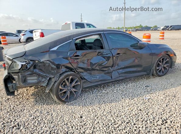19XFC2F84KE025861 2019 HONDA CIVIC Black უკანა მარჯვენა