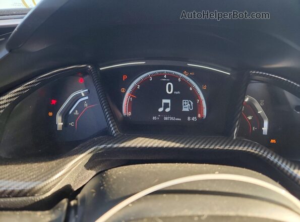19XFC2F84KE039940 2019 HONDA CIVIC Gray Instrument cluster view