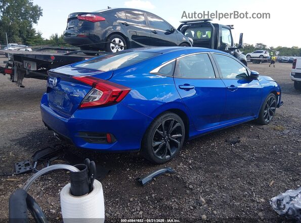 19XFC2F86KE001562 2019 HONDA CIVIC Blue Հետևի աջ
