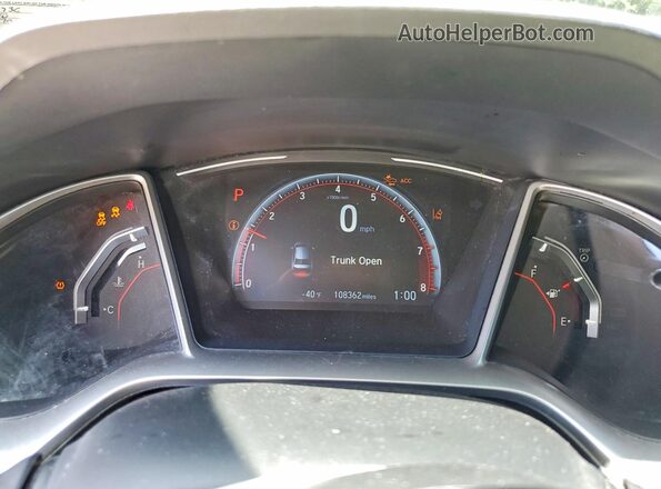 19XFC2F86LE030061 2020 HONDA CIVIC White Vista del cuadro de instrumentos